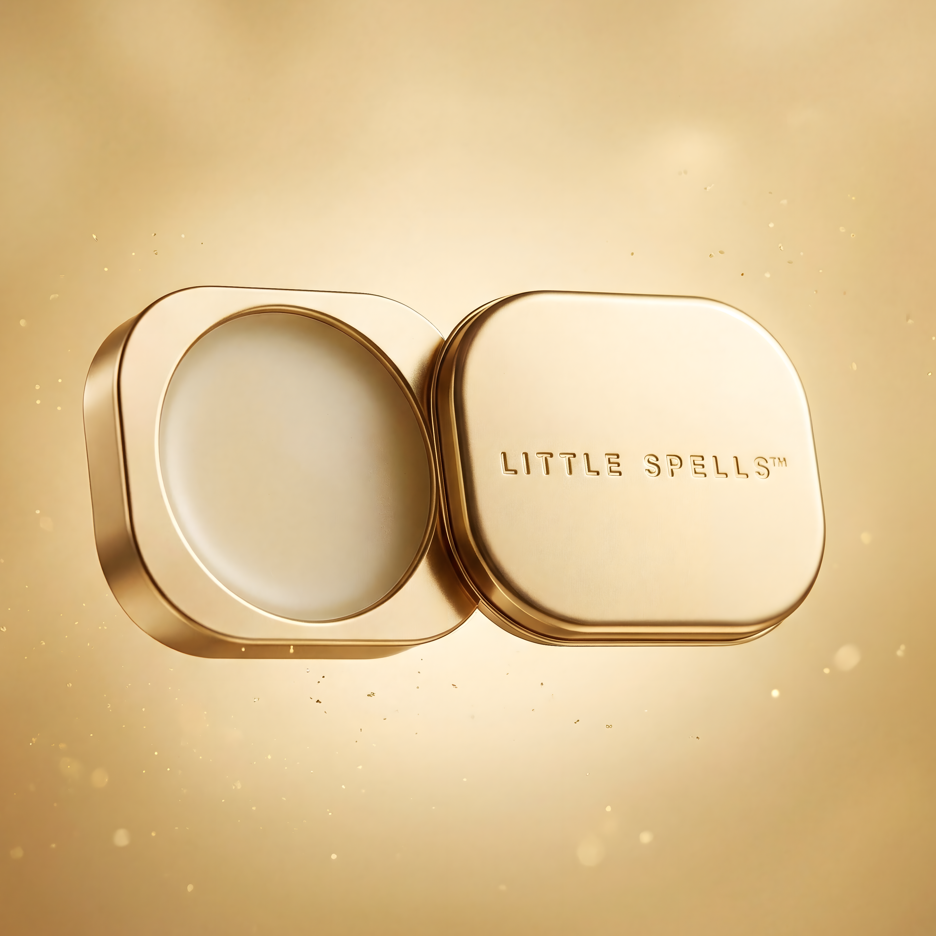 Gold cosmetic container with &