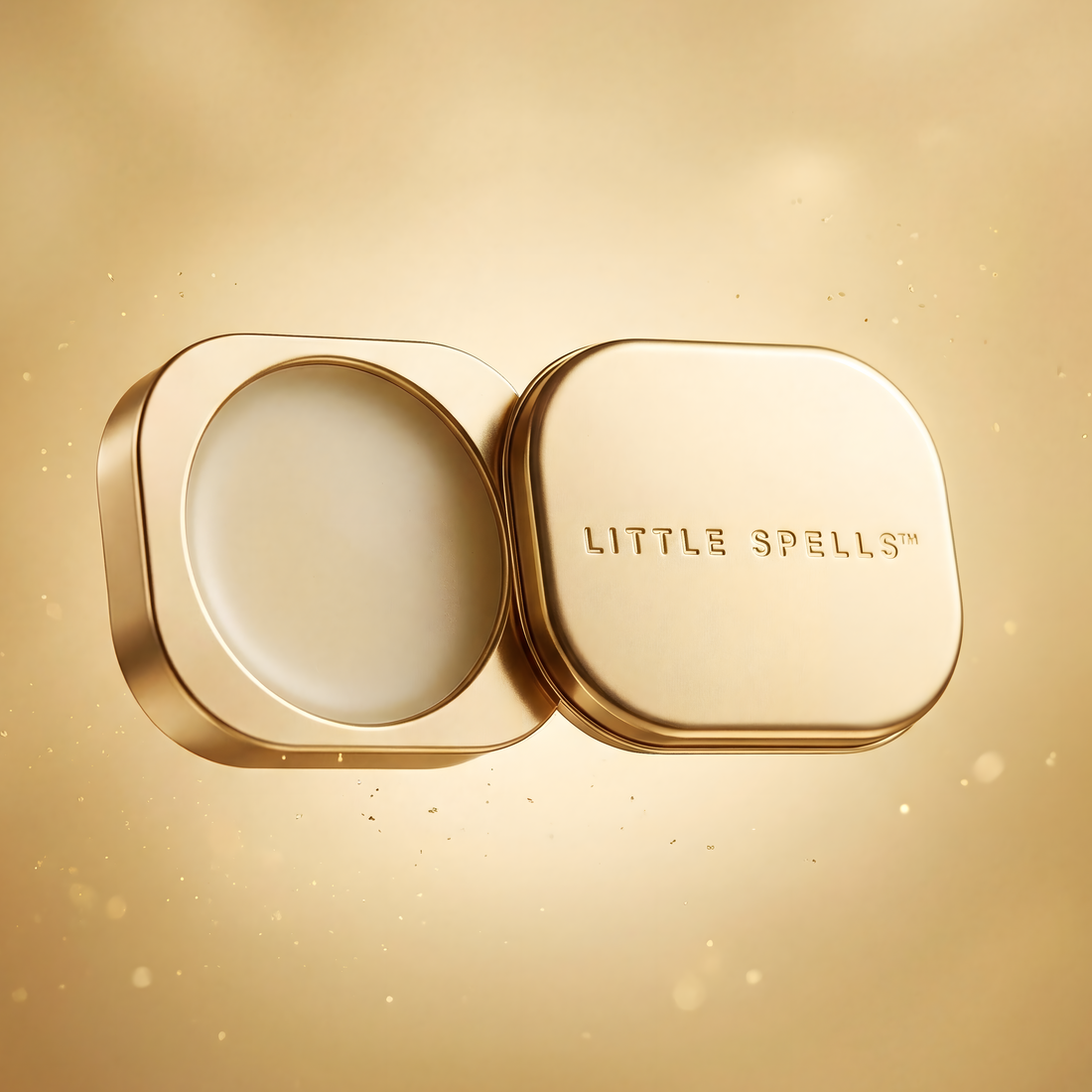 Gold cosmetic container with &