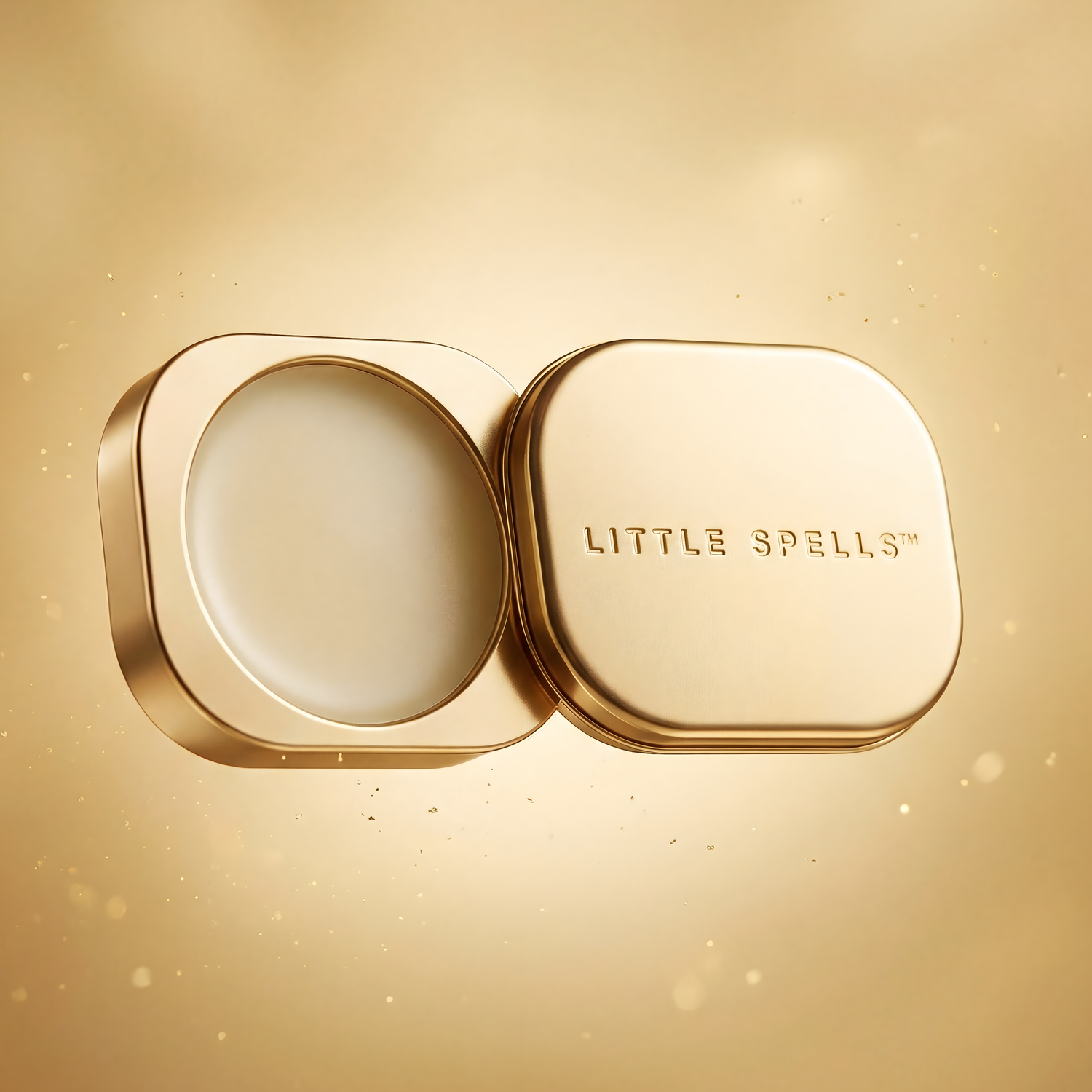 Gold cosmetic container with &